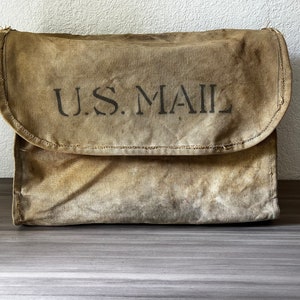 Vintage 1960s United States Post Office Canvas Satchel Bag, US 