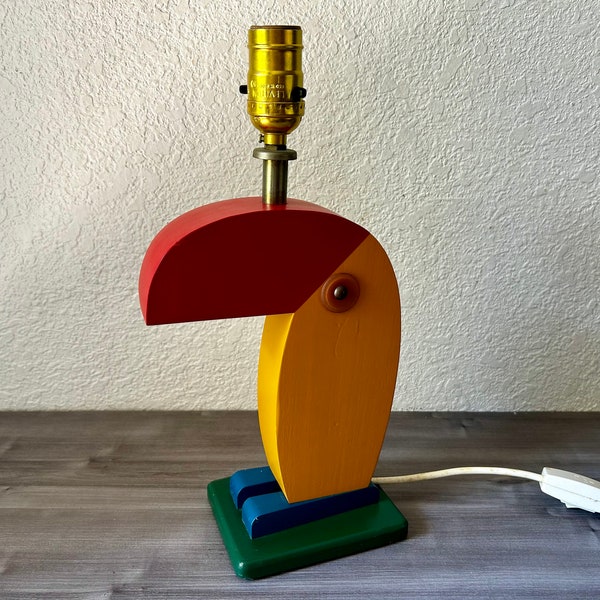 Vintage Toucan Desk Lamp, Vintage Table Lamp, Retro Table Lamp, Bird Lamp