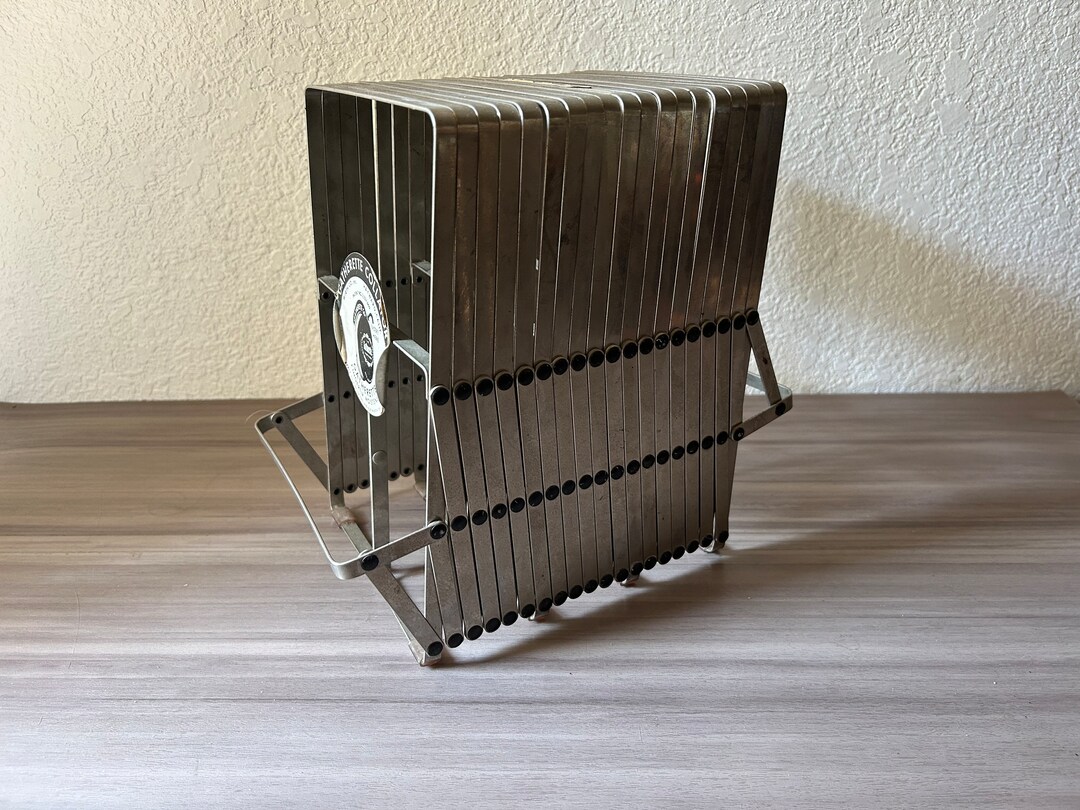 Vintage Gatherette Collator, Industrial Accordion File Holder Metal