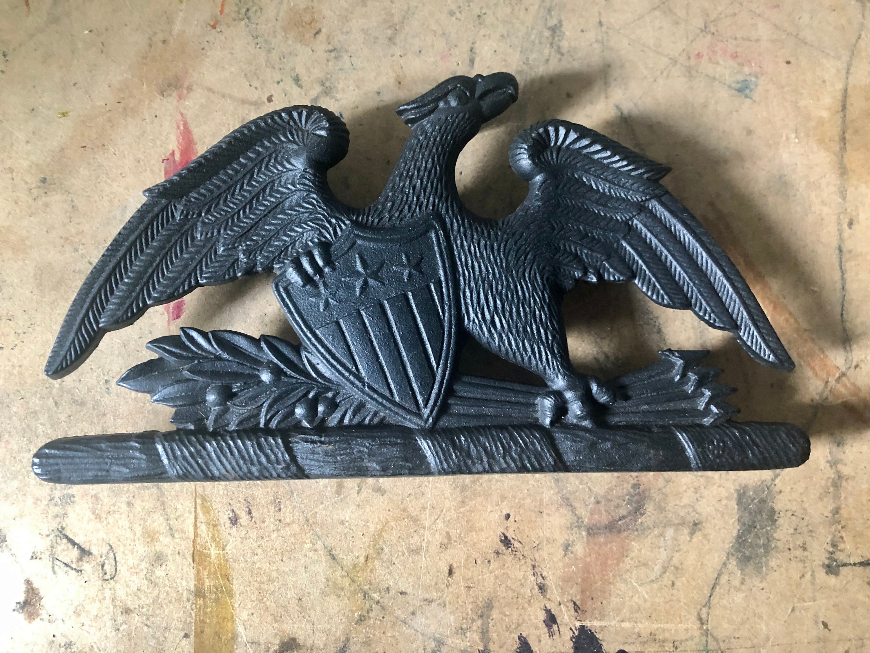 Vintage 1952 Cast Iron Spread Eagle Trivet Eagle Figurine Etsy