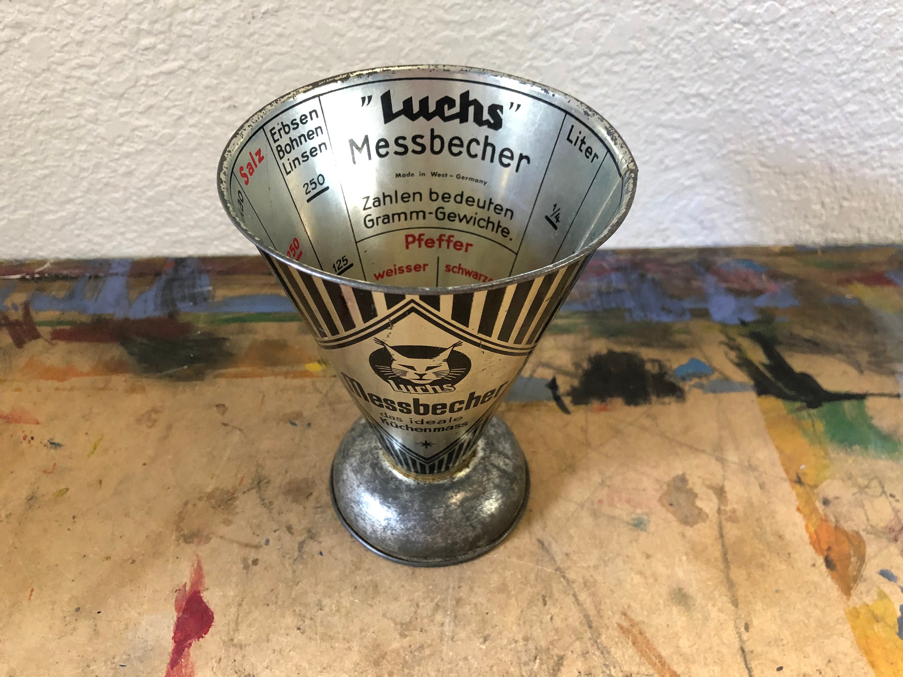 Vintage Metal Measuring Cup MESSBECHER Vintage Measuring Cup - Etsy