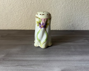 Antique Vintage Porcelain China Hat Pin Holder Storage Japan Hand