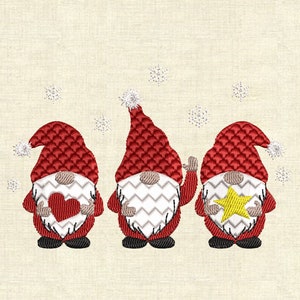 Three gnomes Machine embroidery designs
