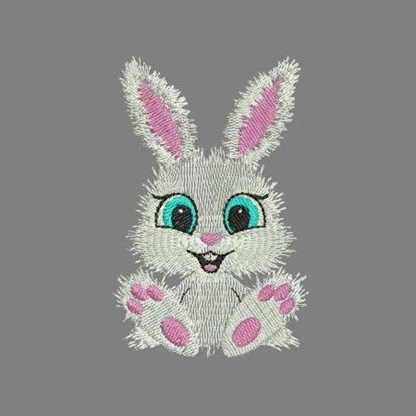 Machine embroidery designs fluffy bunny easter embroidery