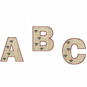 Machine embroidery designs Applique Monogram fonts Paw Print image 1