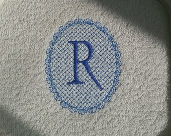 Machine embroidery monogram fonts embossed font