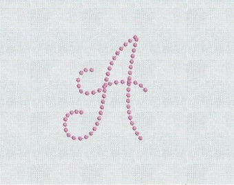 Monogram fonts set, machine embroidery candlewick alphabet