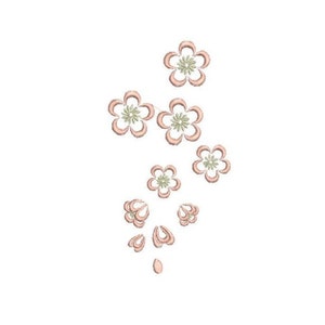 桜 機械刺繍、桜、日本刺繍