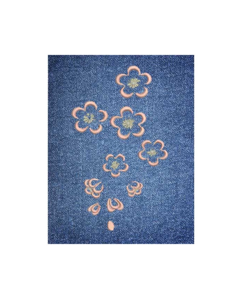 Machine embroidery cherry blossom, sakura, Japanese embroidery