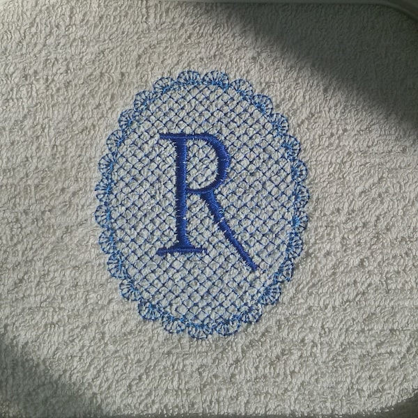 Machine embroidery monogram fonts embossed font