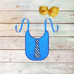 ITH Machine embroidery designs baby bibs with tie or bowtie for little gentleman image 3