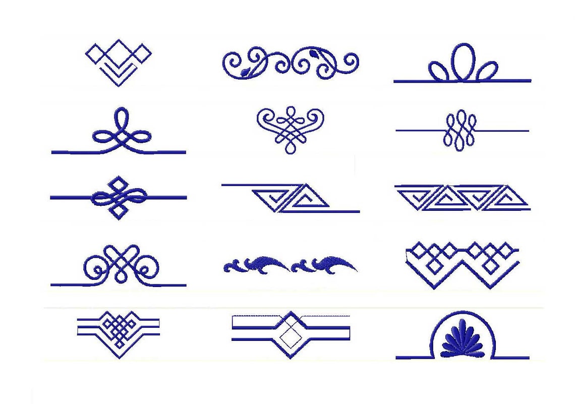 15 Designs Art Deco Machine Embroidery Designs Continuous Etsy