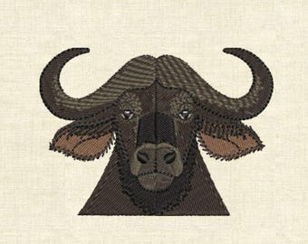 Realistic buffalo machine embroidery designs