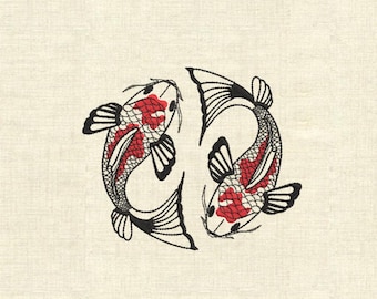 Koi fish Machine embroidery designs, Japanese embroidery