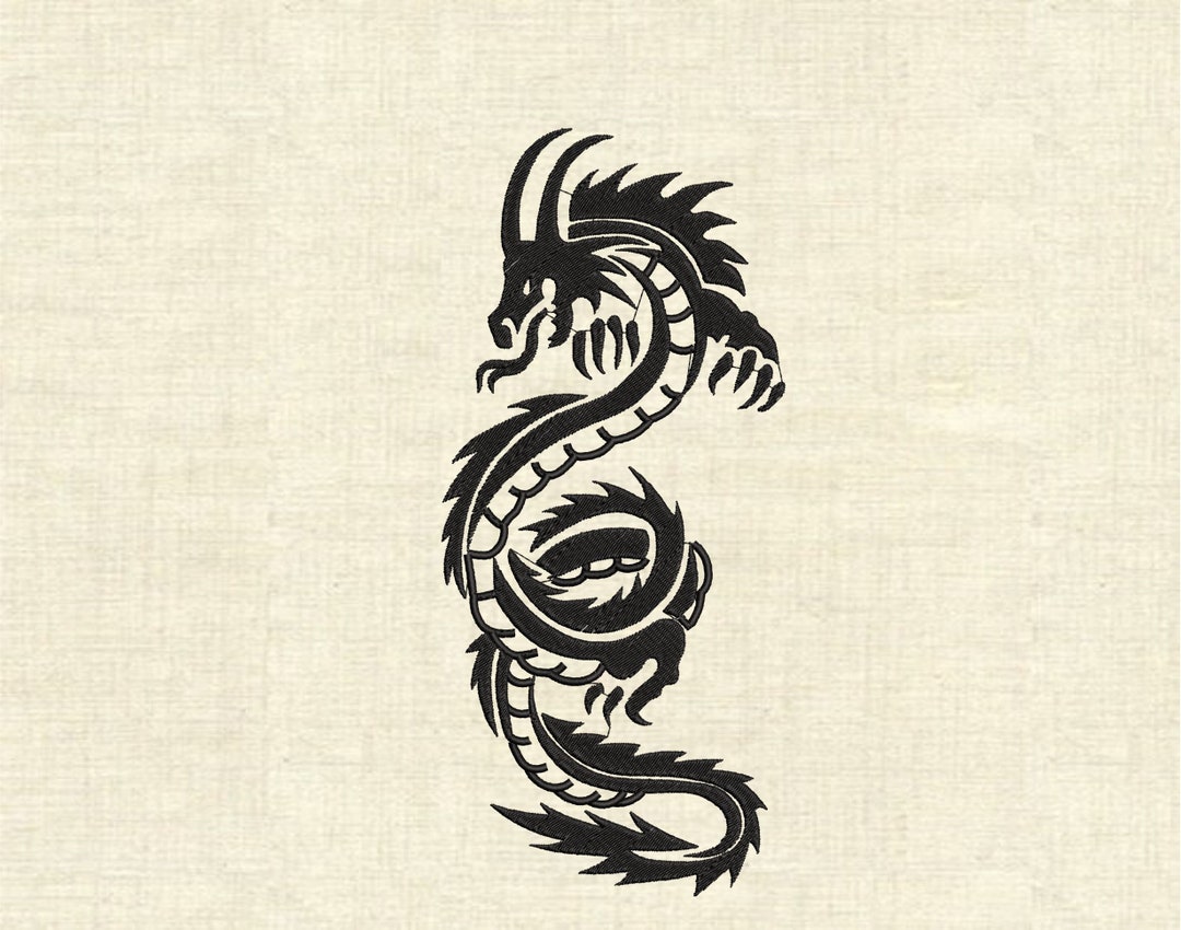 Machine Embroidery Design Dragon - Etsy