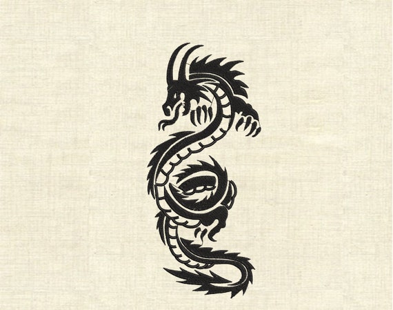 Dise o de bordado a m quina Dragon Etsy M xico