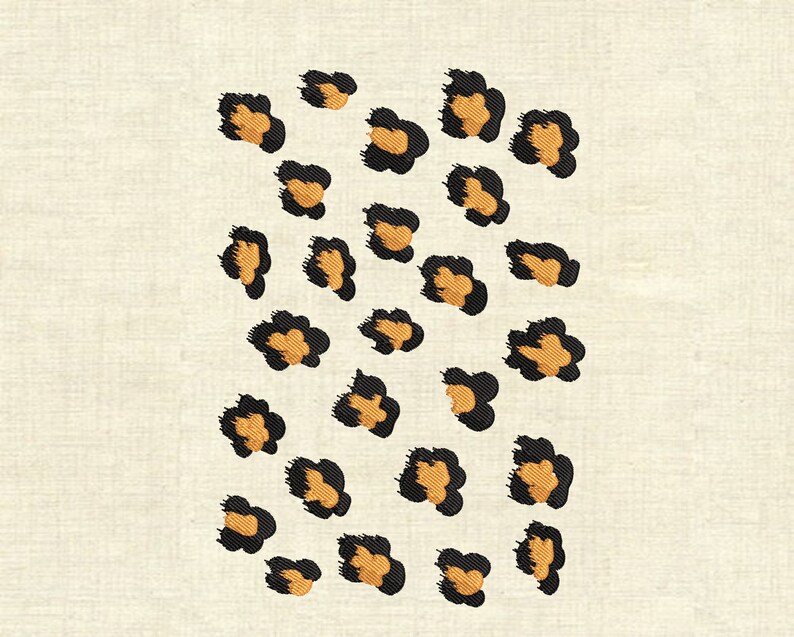 Machine Embroidery Designs Animal Leopard Print Etsy