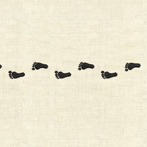 Mini foot steps border embroidery designs