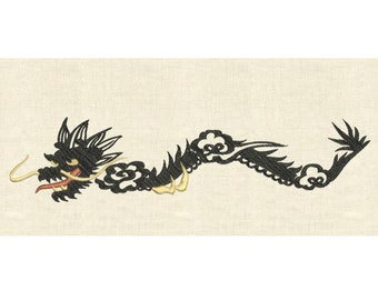 Orientalischer Drache Stickdatei