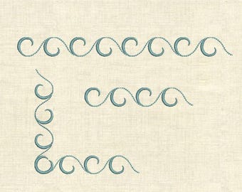 Set of border and corner set Machine embroidery designs