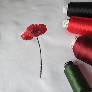 Poppy Machine embroidery design