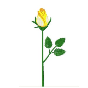 Single rose Machine embroidery design