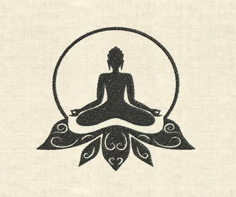 Machine embroidery designs yoga Buddha Etsy