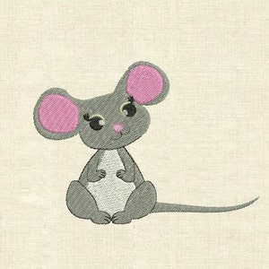 Mouse machine embroidery designs cute animals