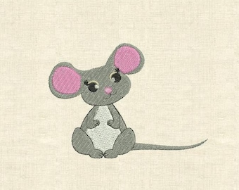 Machine embroidery designs cute animals mouse