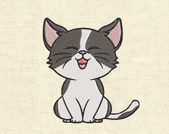 Happy cat Machine embroidery designs