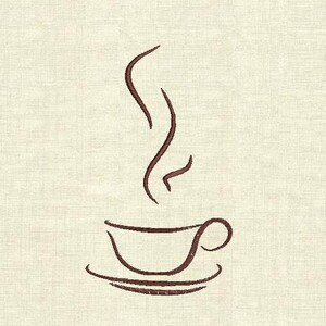 Coffee cup Machine embroidery design