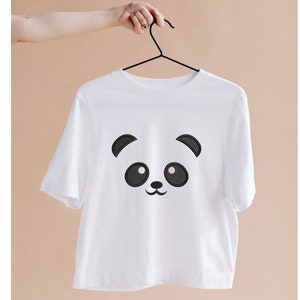 Applique Panda Machine embroidery