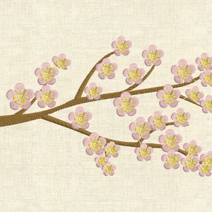Cherry blossom machine embroidery set , sakura, Japanese embroidery