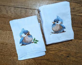 Set of two Little birdy Machine embroidery designs  birds