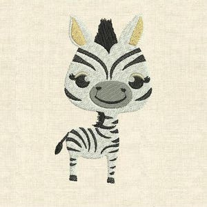 Baby Zebra Machine Embroidery Design, Cute Zoo Animals (Digital Download)