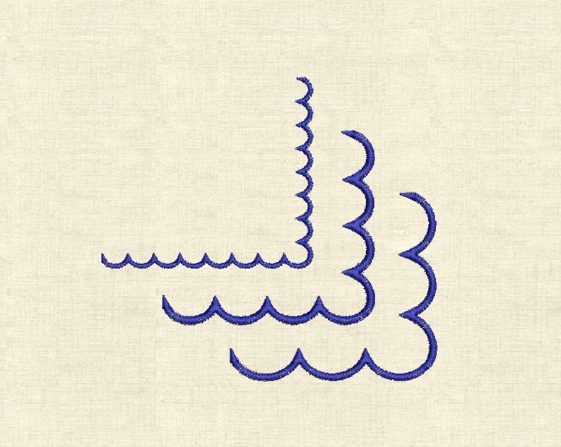 Machine embroidery designs scallop borders and corners  etsy Machine embroidery designs scallop borders and corners  etsy