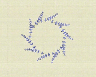 Lavender wreath Machine embroidery design