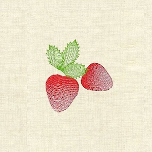 Strawberries Machine embroidery designs spring fruits kitchen