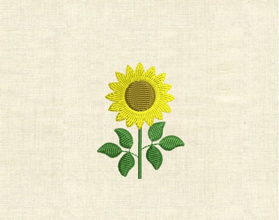 Mini Flowers Embroidery Design Sunflowers Embroidery Design Sunflower Embroidery Design Plant Embroidery Floral Embroidery Designs