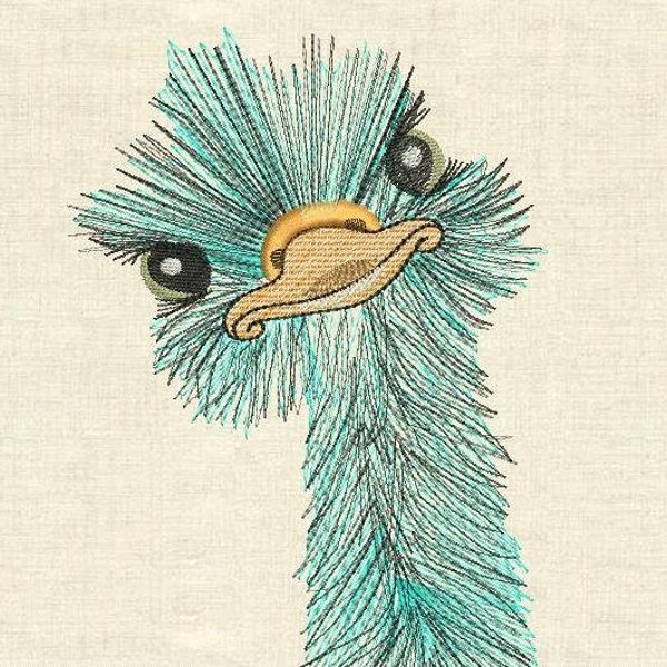 Machine embroidery designs ostrich birds