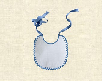 Scallops baby bibs Machine embroidery designs