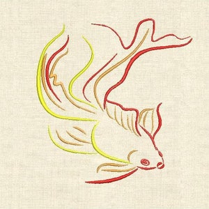 Gold fish Machine embroidery designs  embroidery
