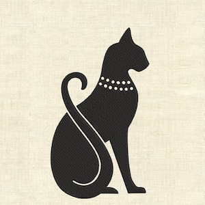 Egyptian black cat Machine embroidery designs