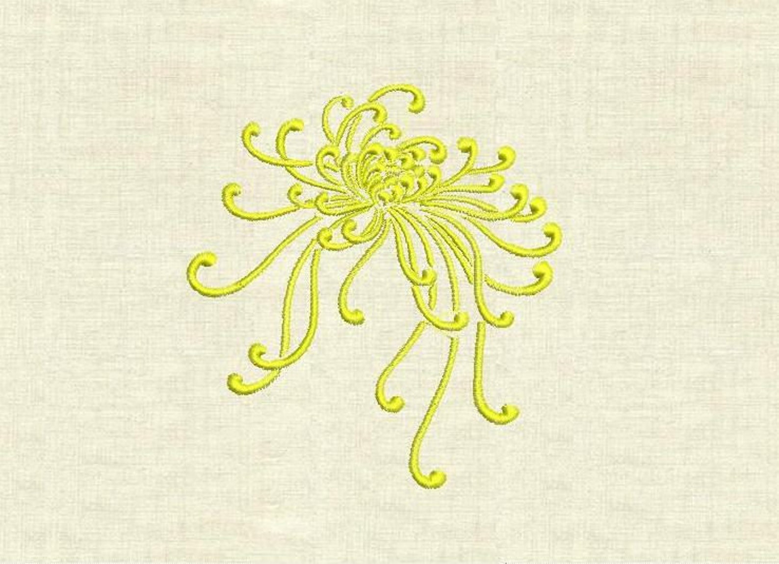 Machine Embroidery Flowers Japanese Embroidery Chrysanthemums Etsy