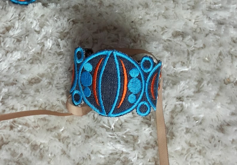Machine Embroidery Design Bracelet Etsy