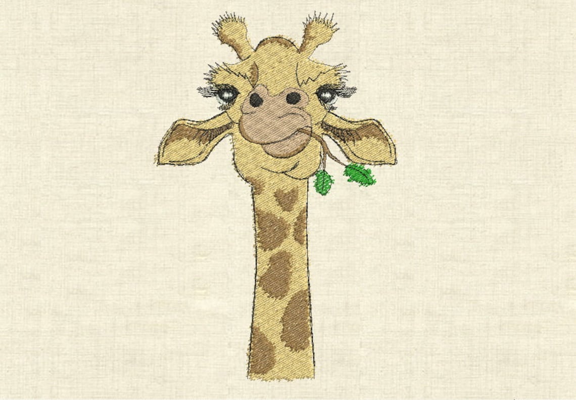 Machine Embroidery Designs Giraffe Etsy