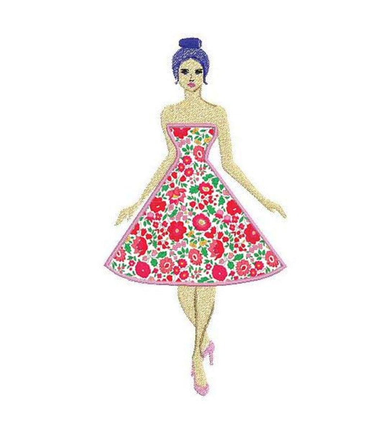 Machine Embroidery Design Woman Girl Etsy