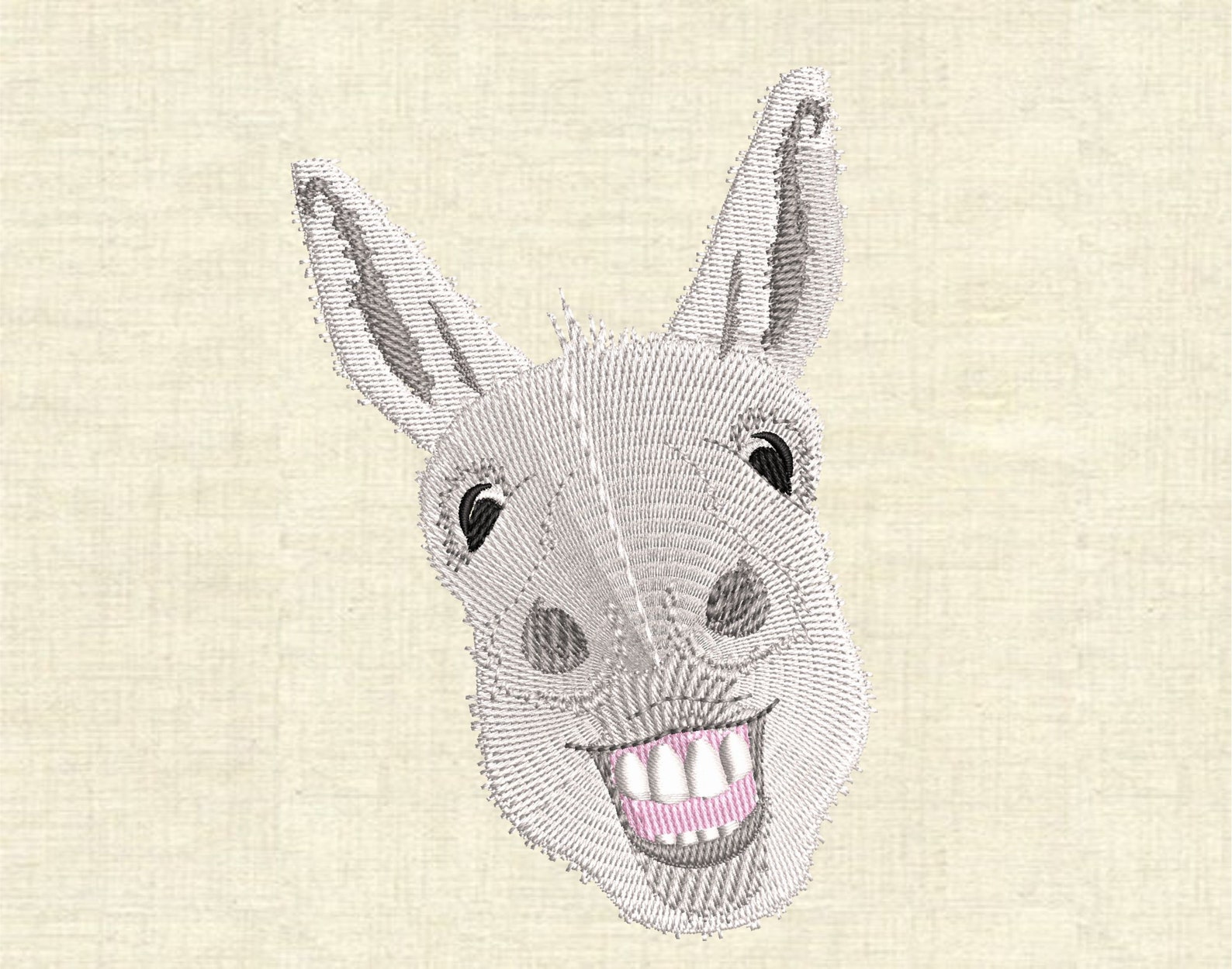 Funny Donkey Machine Embroidery - Etsy
