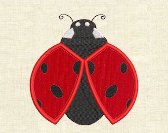 Applique ladybug Machine embroidery designs