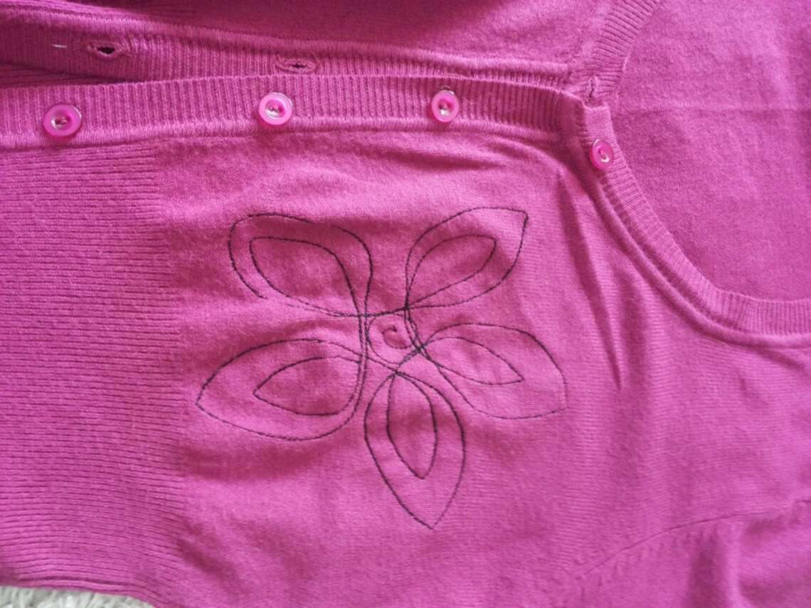 Machine Embroidery Designs Set Doodle Flower Lines Etsy